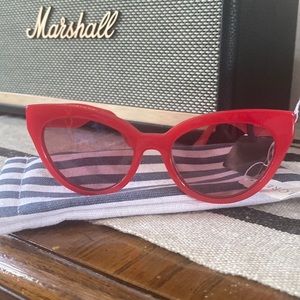 J Crew red cat eye sunglasses NWT
